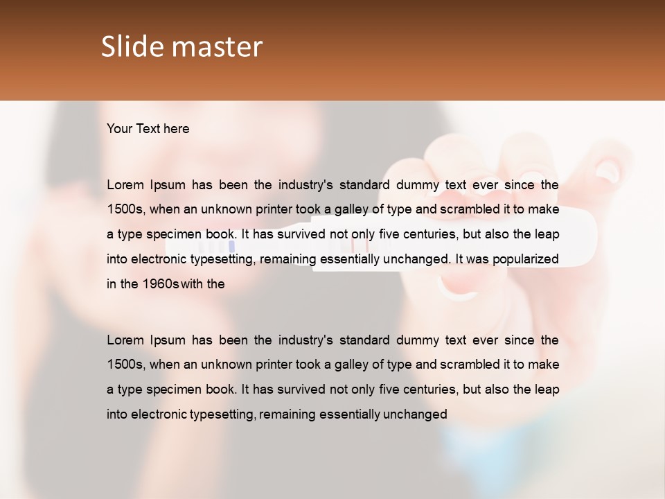 A Woman Holding A Toothbrush In Her Hand PowerPoint Template