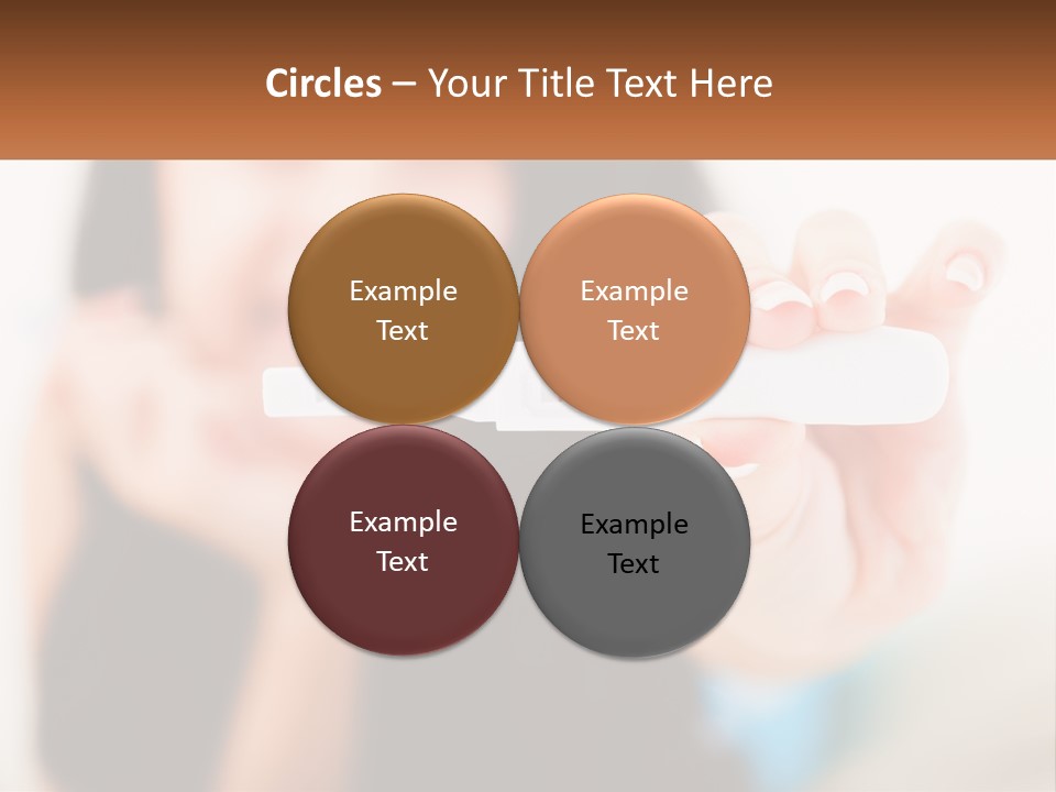 A Woman Holding A Toothbrush In Her Hand PowerPoint Template