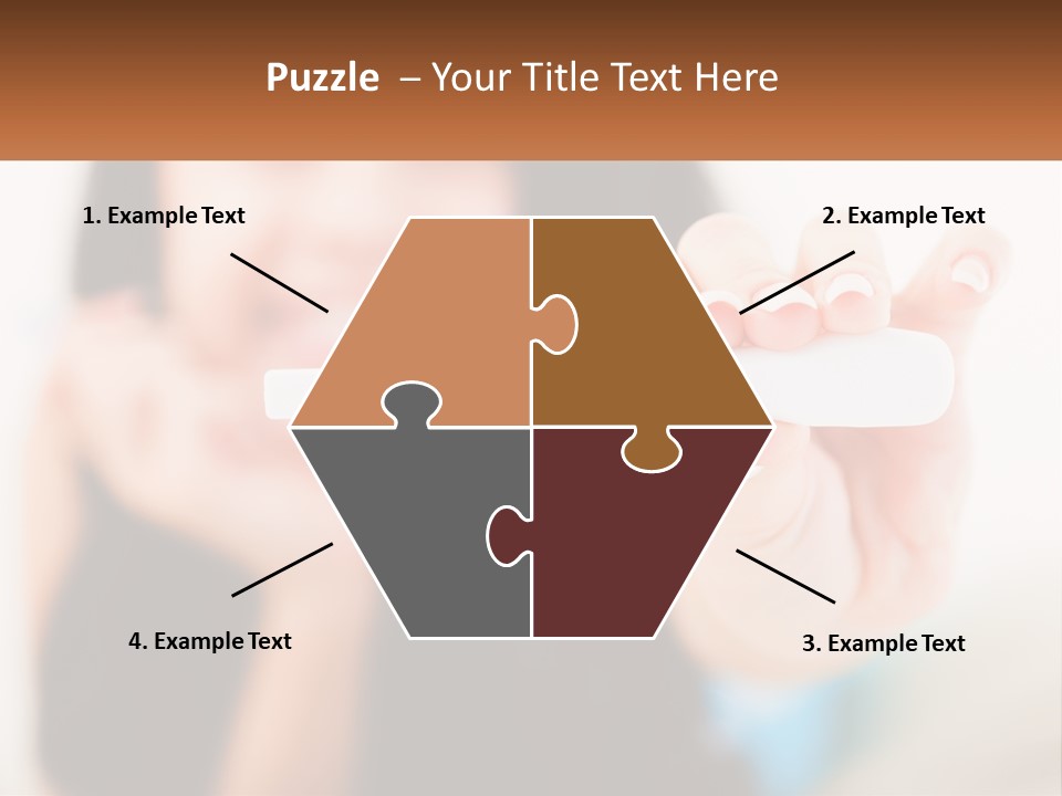 A Woman Holding A Toothbrush In Her Hand PowerPoint Template