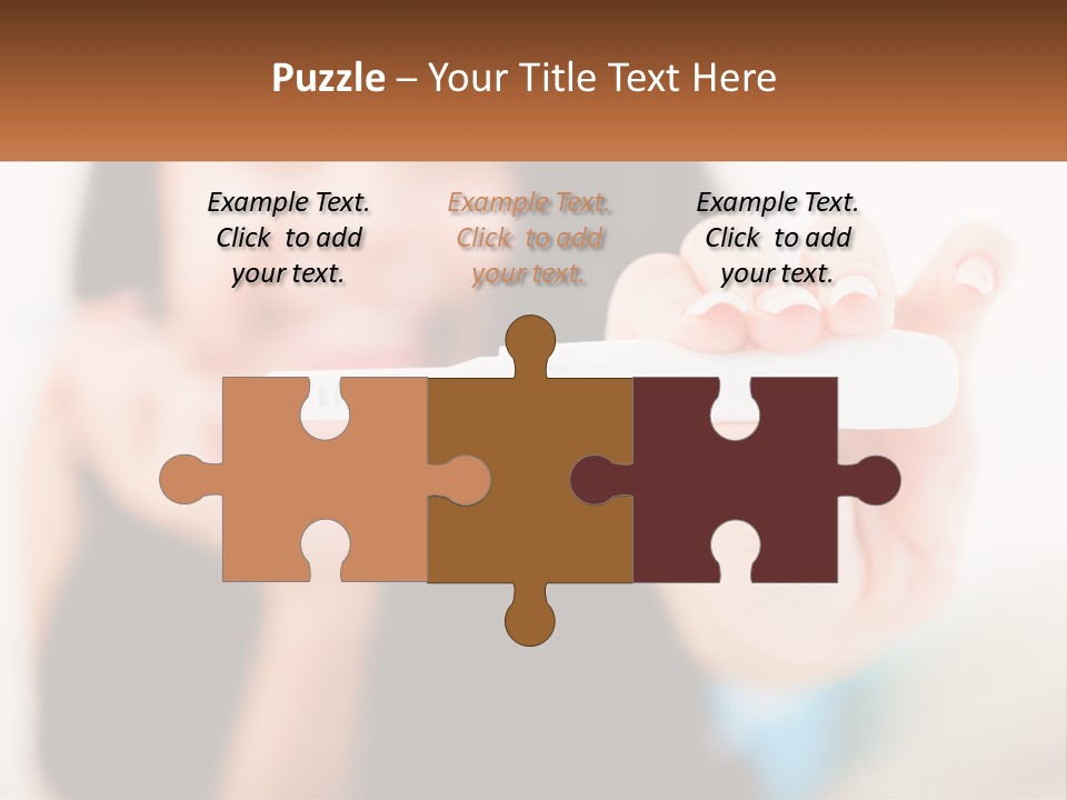 A Woman Holding A Toothbrush In Her Hand PowerPoint Template