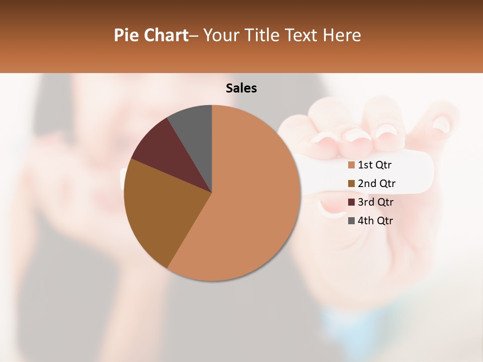 A Woman Holding A Toothbrush In Her Hand PowerPoint Template