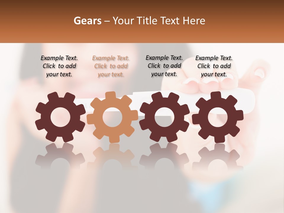 A Woman Holding A Toothbrush In Her Hand PowerPoint Template