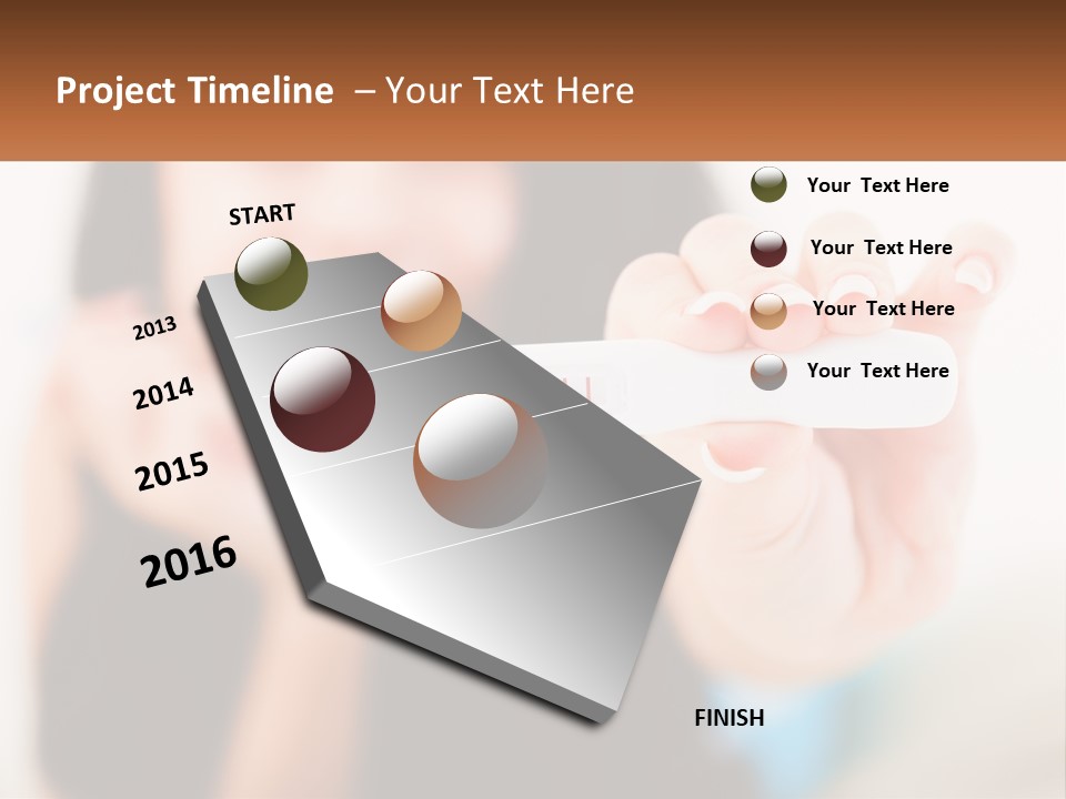 A Woman Holding A Toothbrush In Her Hand PowerPoint Template