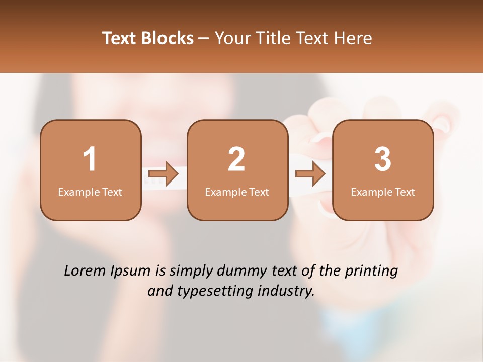 A Woman Holding A Toothbrush In Her Hand PowerPoint Template