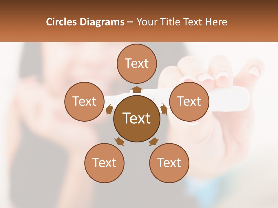 A Woman Holding A Toothbrush In Her Hand PowerPoint Template