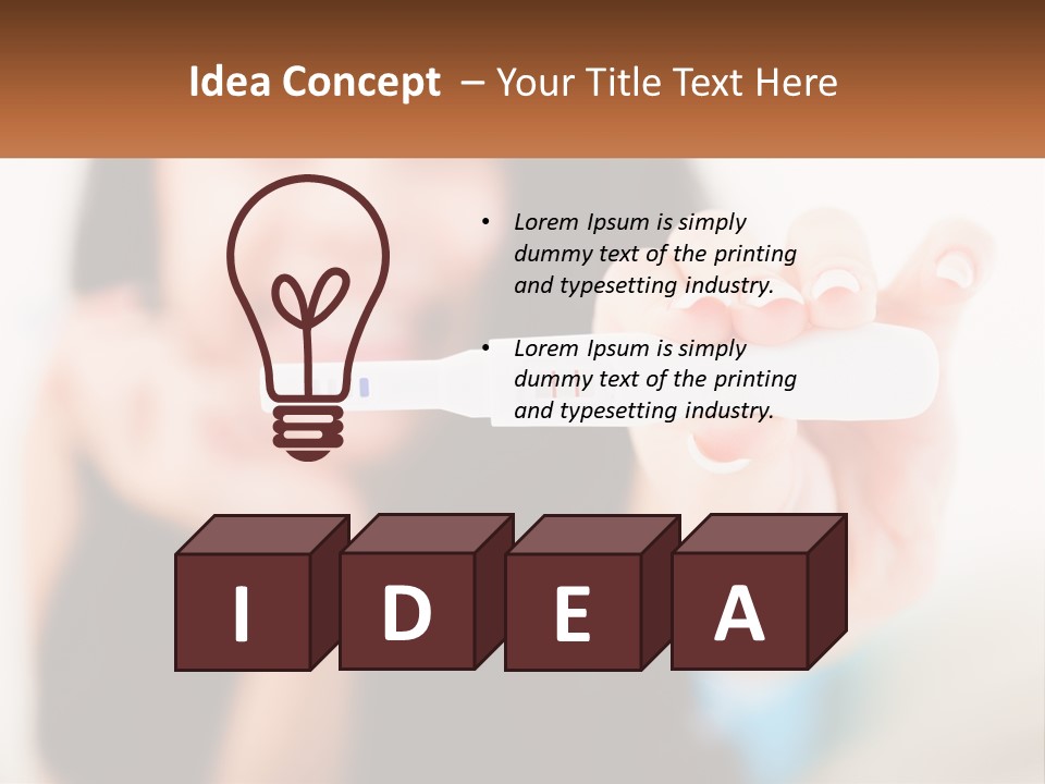 A Woman Holding A Toothbrush In Her Hand PowerPoint Template