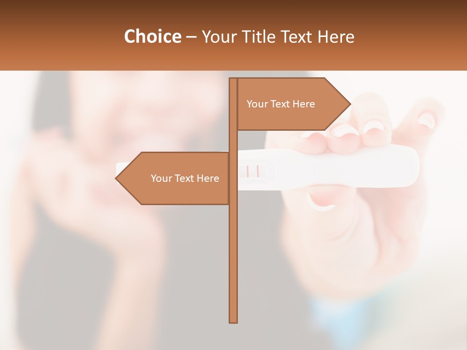 A Woman Holding A Toothbrush In Her Hand PowerPoint Template