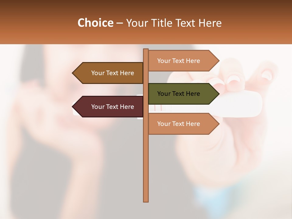 A Woman Holding A Toothbrush In Her Hand PowerPoint Template