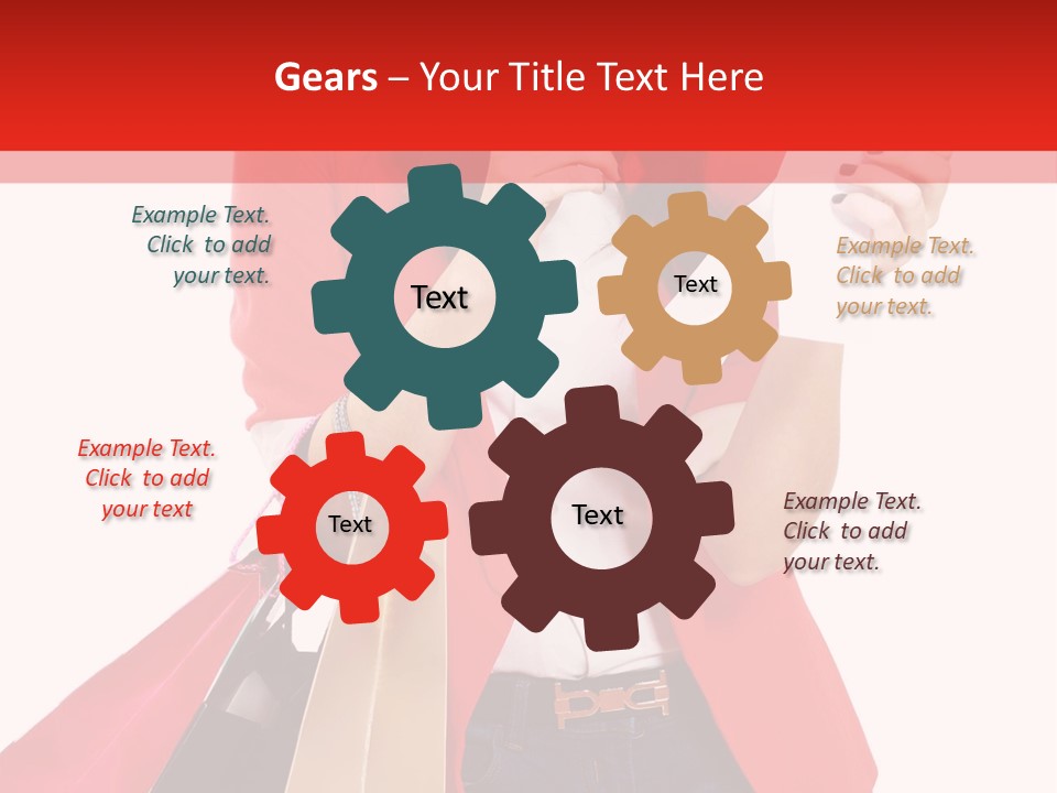 A Woman Holding Shopping Bags And A Cell Phone PowerPoint Template