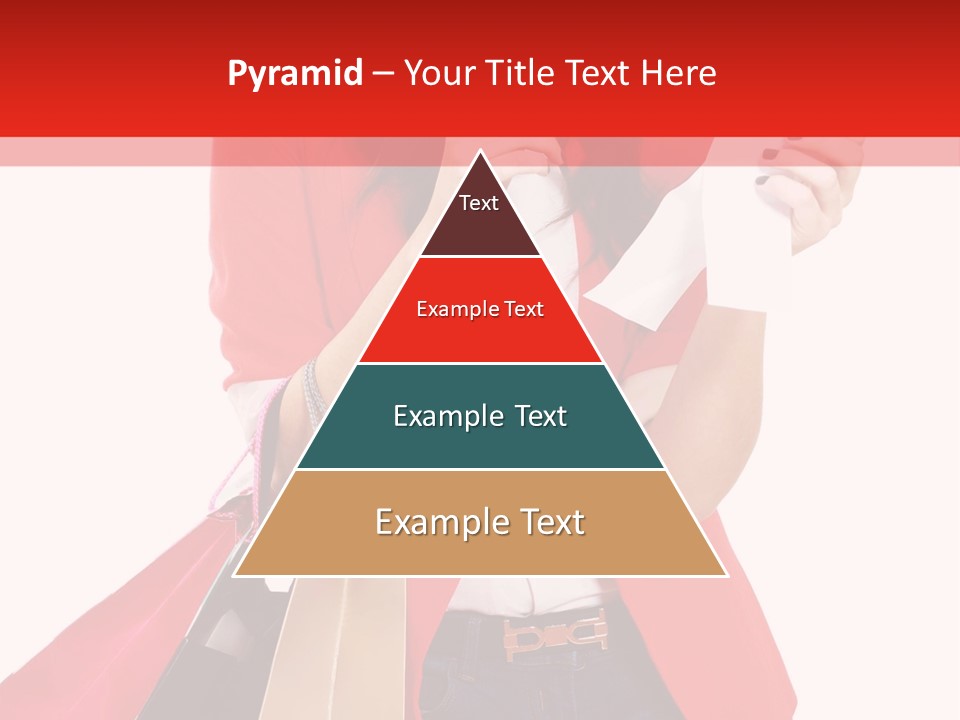 A Woman Holding Shopping Bags And A Cell Phone PowerPoint Template