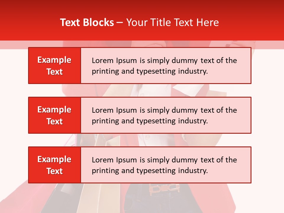 A Woman Holding Shopping Bags And A Cell Phone PowerPoint Template