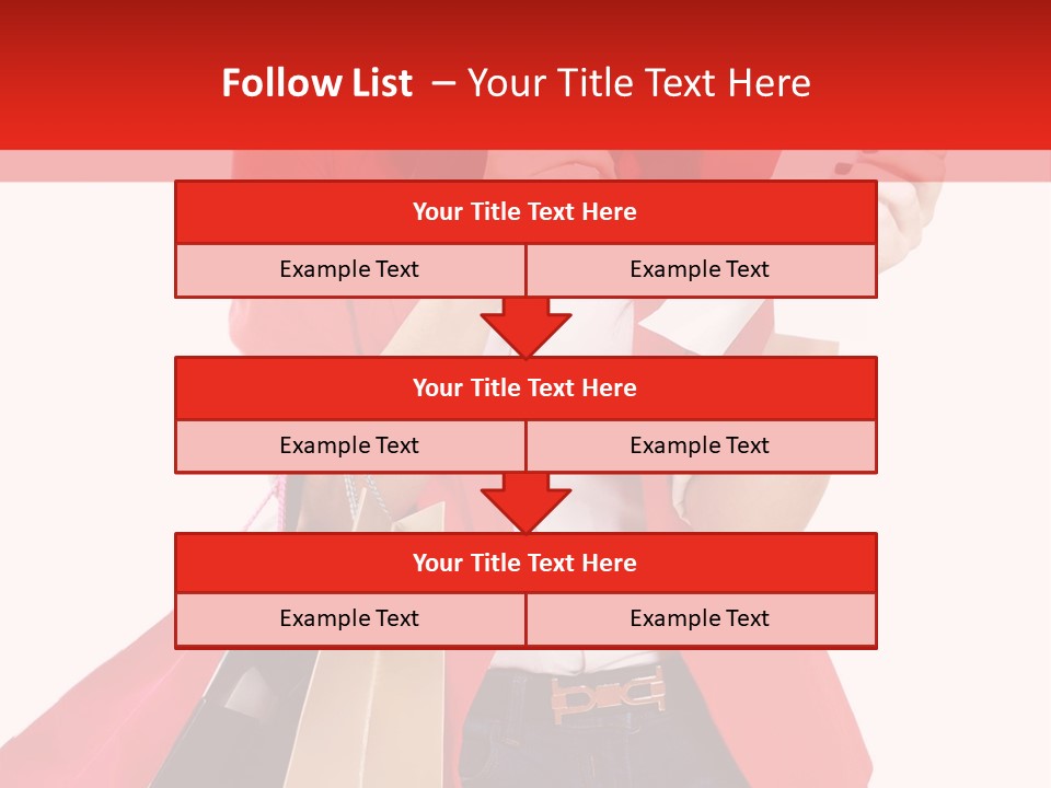 A Woman Holding Shopping Bags And A Cell Phone PowerPoint Template