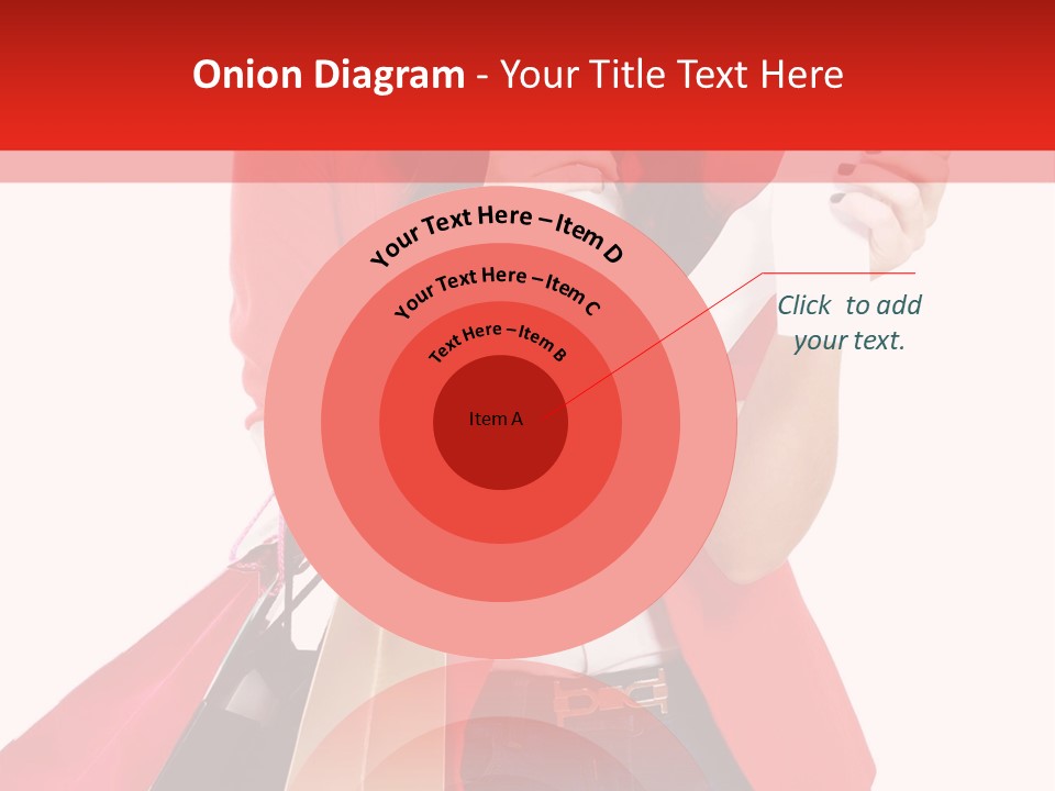 A Woman Holding Shopping Bags And A Cell Phone PowerPoint Template