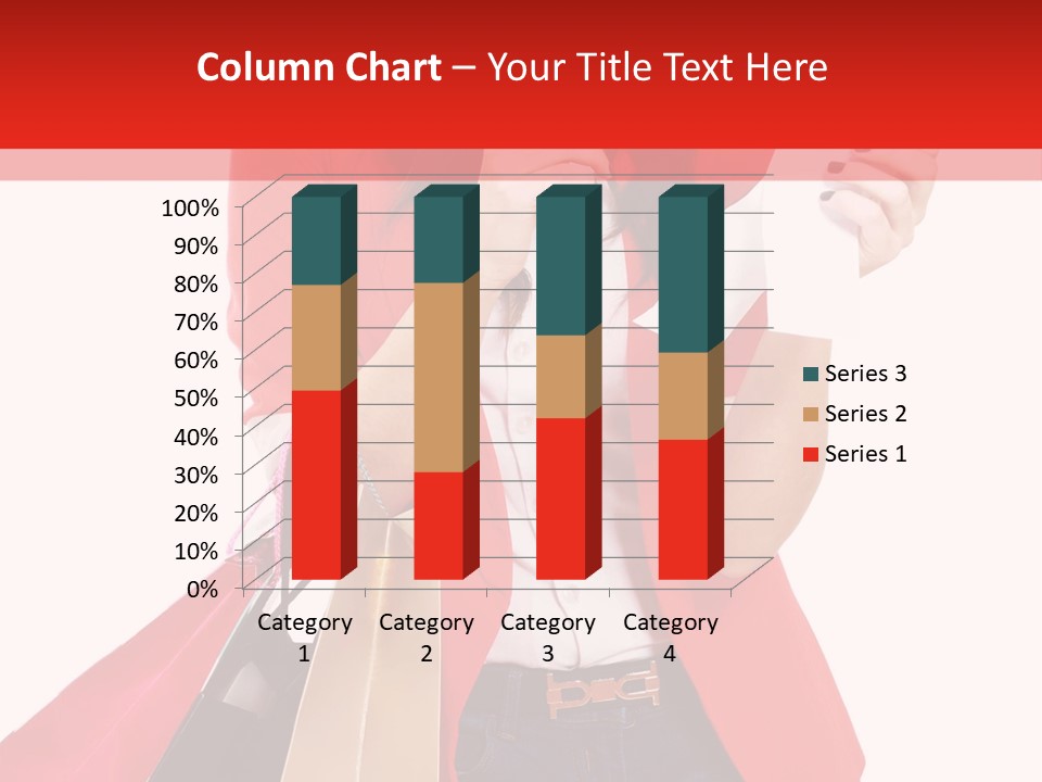 A Woman Holding Shopping Bags And A Cell Phone PowerPoint Template