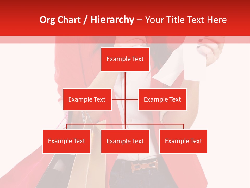 A Woman Holding Shopping Bags And A Cell Phone PowerPoint Template