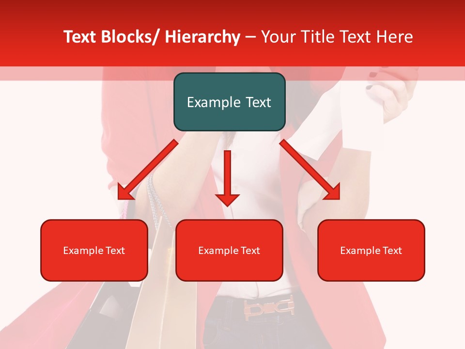 A Woman Holding Shopping Bags And A Cell Phone PowerPoint Template