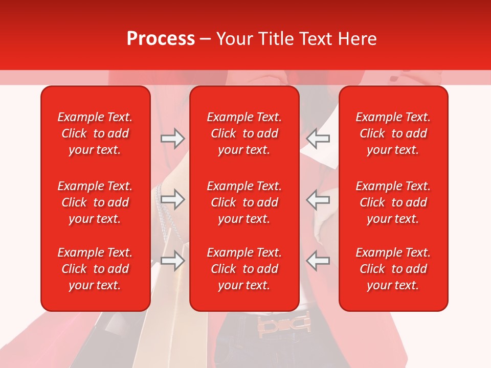 A Woman Holding Shopping Bags And A Cell Phone PowerPoint Template