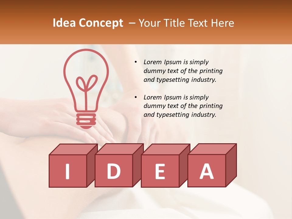 A Woman Getting A Back Massage From A Professional Massager PowerPoint Template