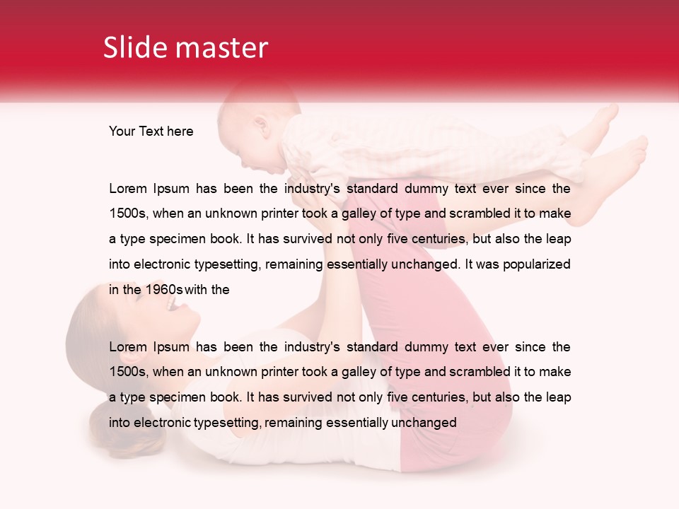 A Woman Holding A Baby In Her Arms PowerPoint Template