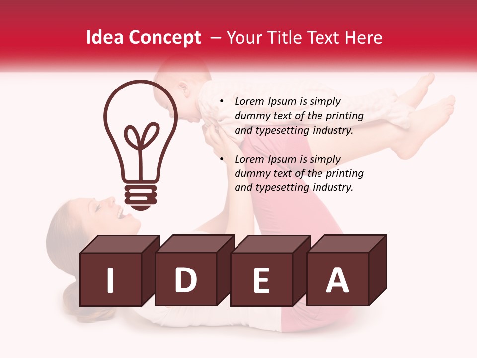 A Woman Holding A Baby In Her Arms PowerPoint Template