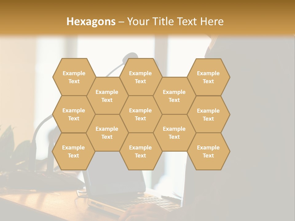 A Man Standing At A Podium With A Laptop In Front Of Him PowerPoint Template