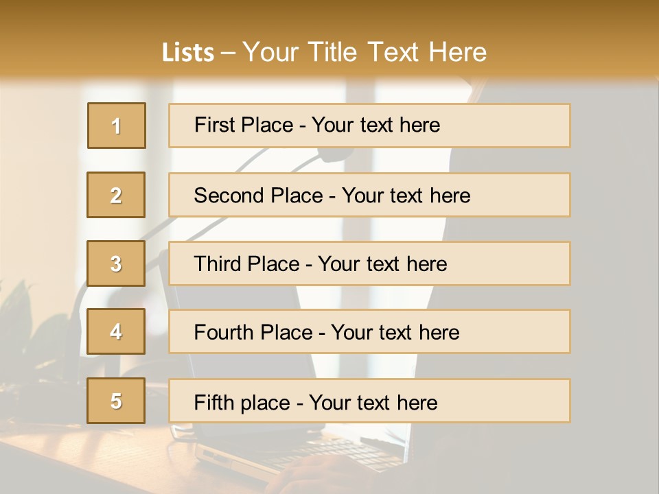 A Man Standing At A Podium With A Laptop In Front Of Him PowerPoint Template