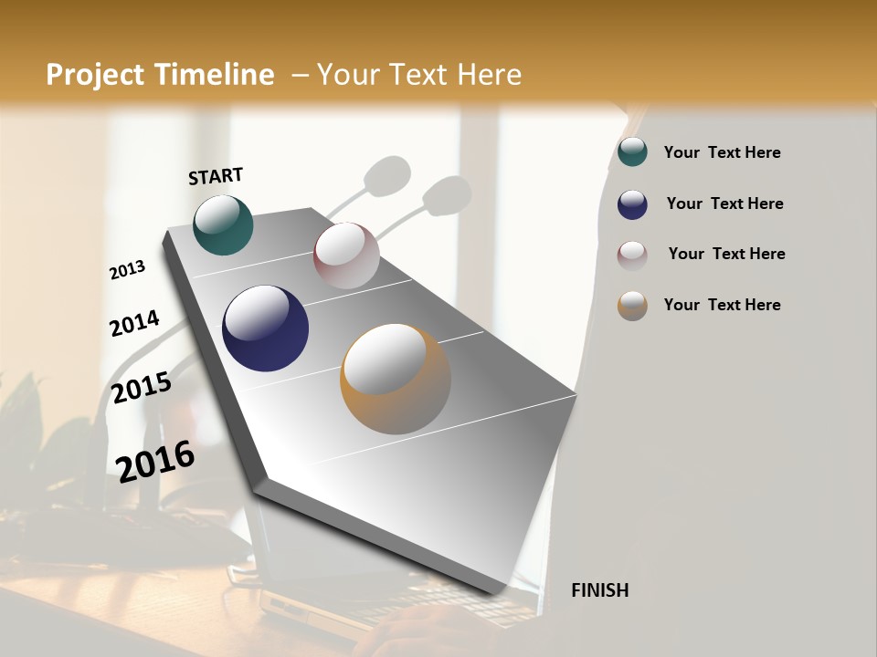 A Man Standing At A Podium With A Laptop In Front Of Him PowerPoint Template
