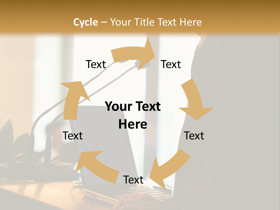 A Man Standing At A Podium With A Laptop In Front Of Him PowerPoint Template