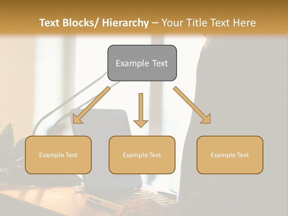 A Man Standing At A Podium With A Laptop In Front Of Him PowerPoint Template