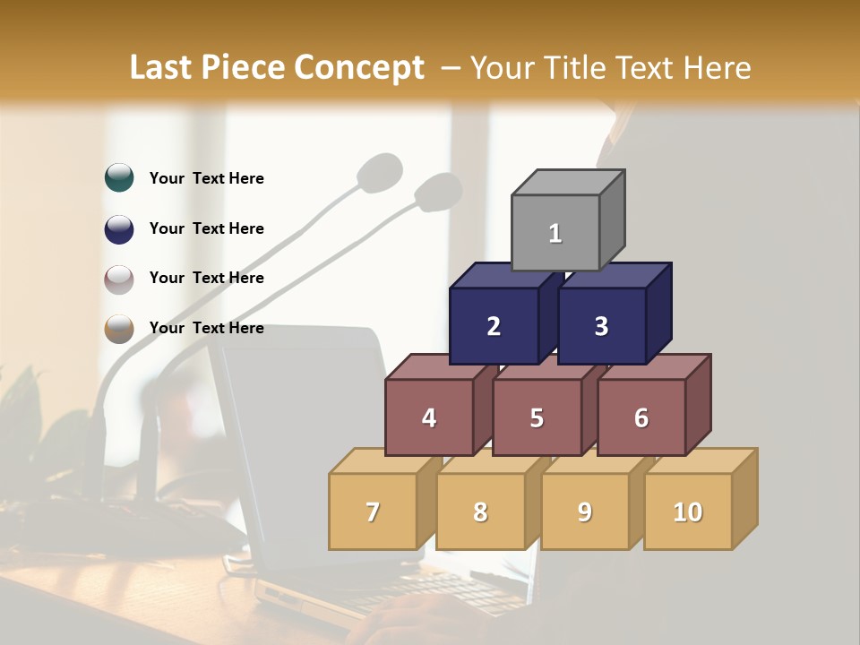 A Man Standing At A Podium With A Laptop In Front Of Him PowerPoint Template