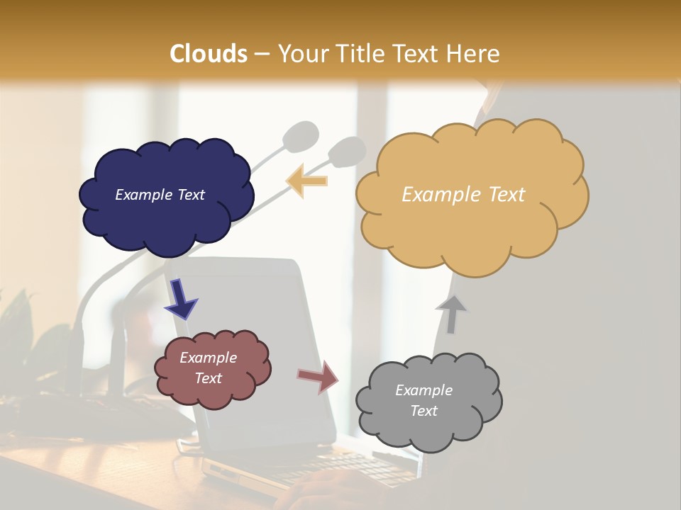 A Man Standing At A Podium With A Laptop In Front Of Him PowerPoint Template