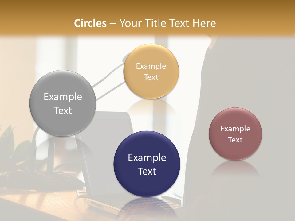 A Man Standing At A Podium With A Laptop In Front Of Him PowerPoint Template