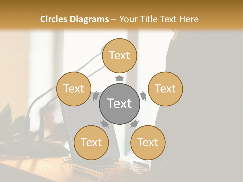 A Man Standing At A Podium With A Laptop In Front Of Him PowerPoint Template