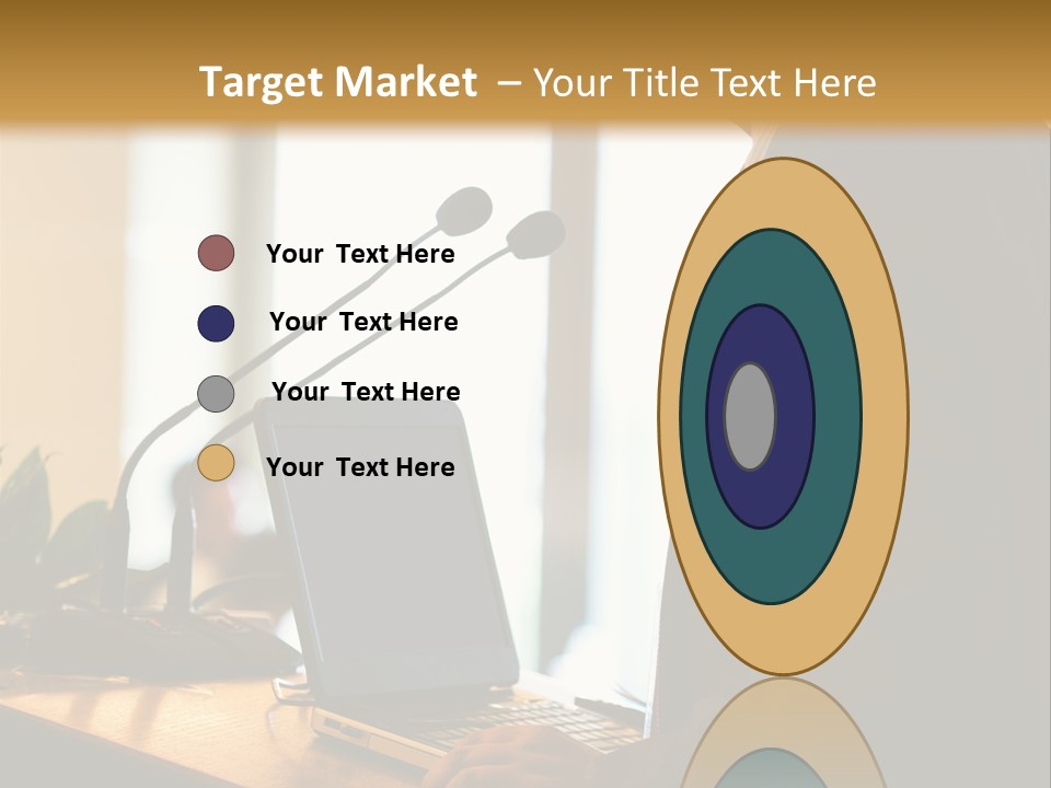 A Man Standing At A Podium With A Laptop In Front Of Him PowerPoint Template