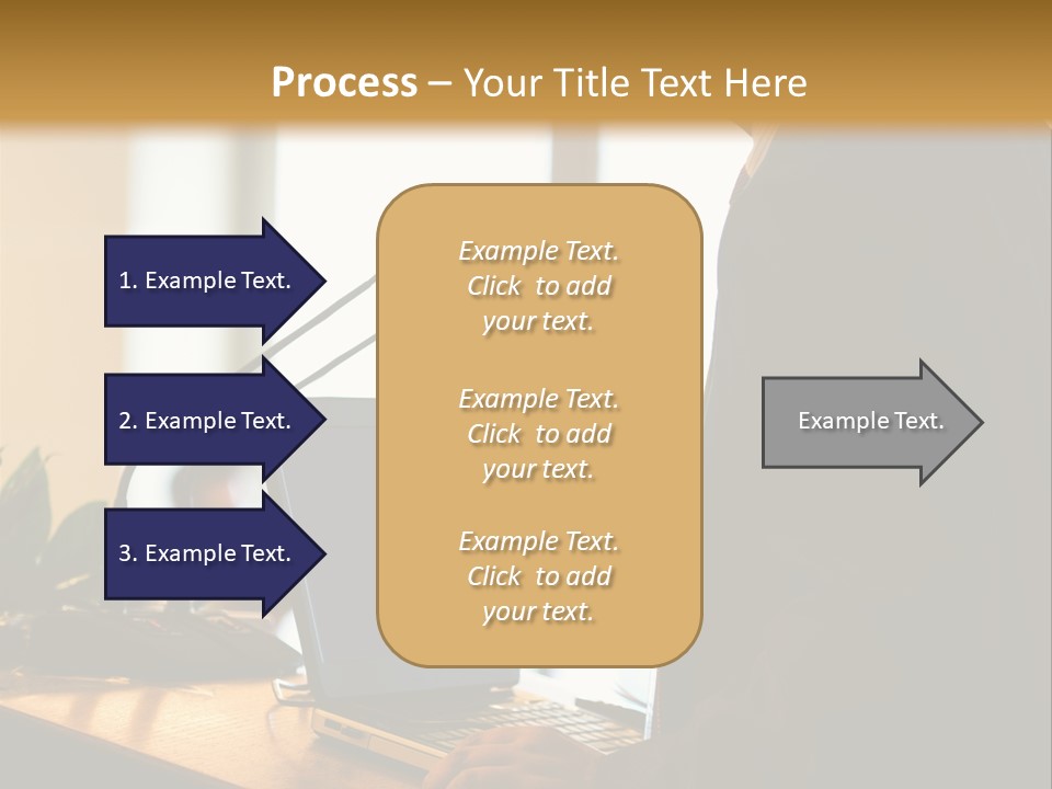 A Man Standing At A Podium With A Laptop In Front Of Him PowerPoint Template