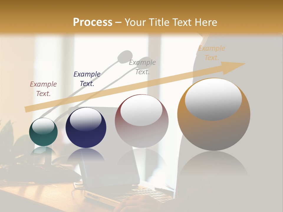 A Man Standing At A Podium With A Laptop In Front Of Him PowerPoint Template