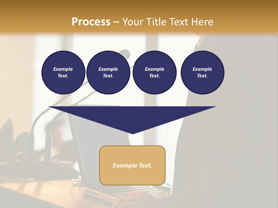 A Man Standing At A Podium With A Laptop In Front Of Him PowerPoint Template