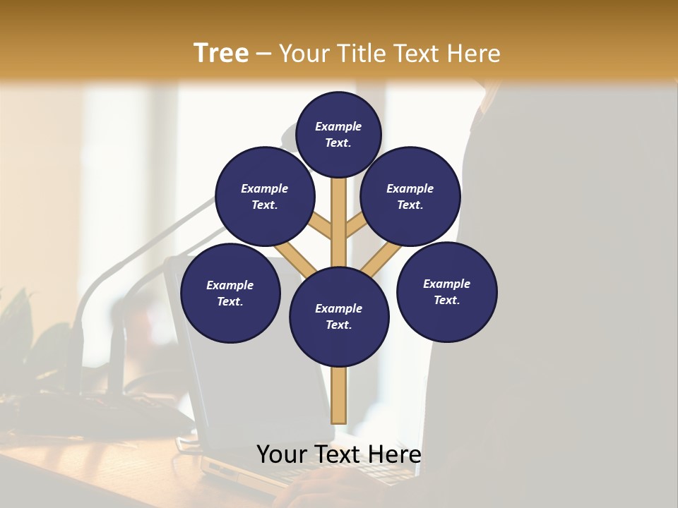 A Man Standing At A Podium With A Laptop In Front Of Him PowerPoint Template