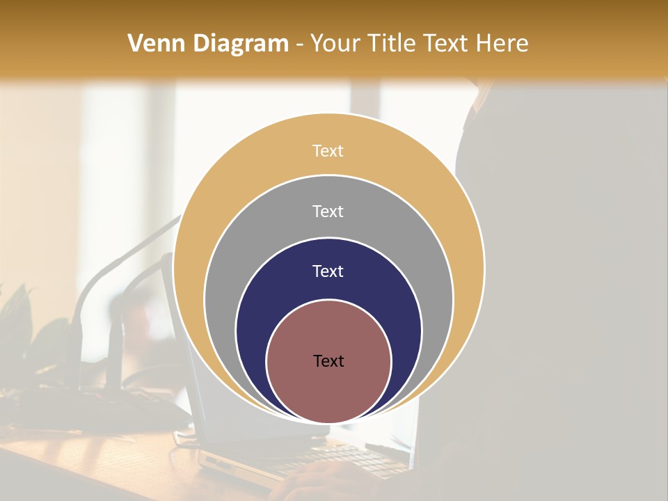 A Man Standing At A Podium With A Laptop In Front Of Him PowerPoint Template