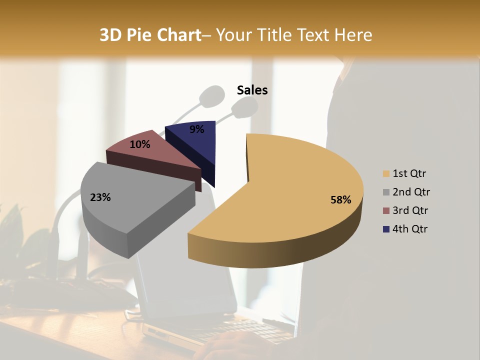 A Man Standing At A Podium With A Laptop In Front Of Him PowerPoint Template