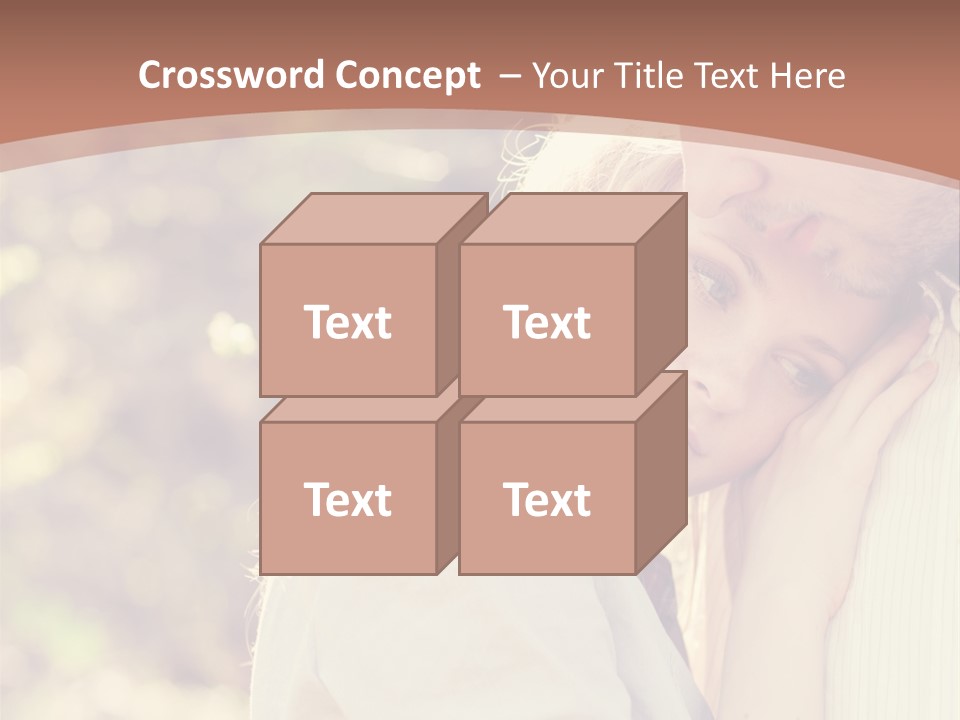 A Woman With Blond Hair Is Posing For A Picture PowerPoint Template