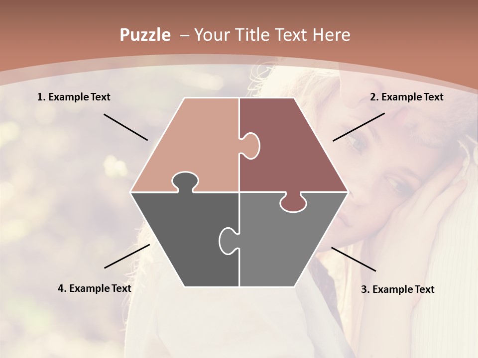 A Woman With Blond Hair Is Posing For A Picture PowerPoint Template