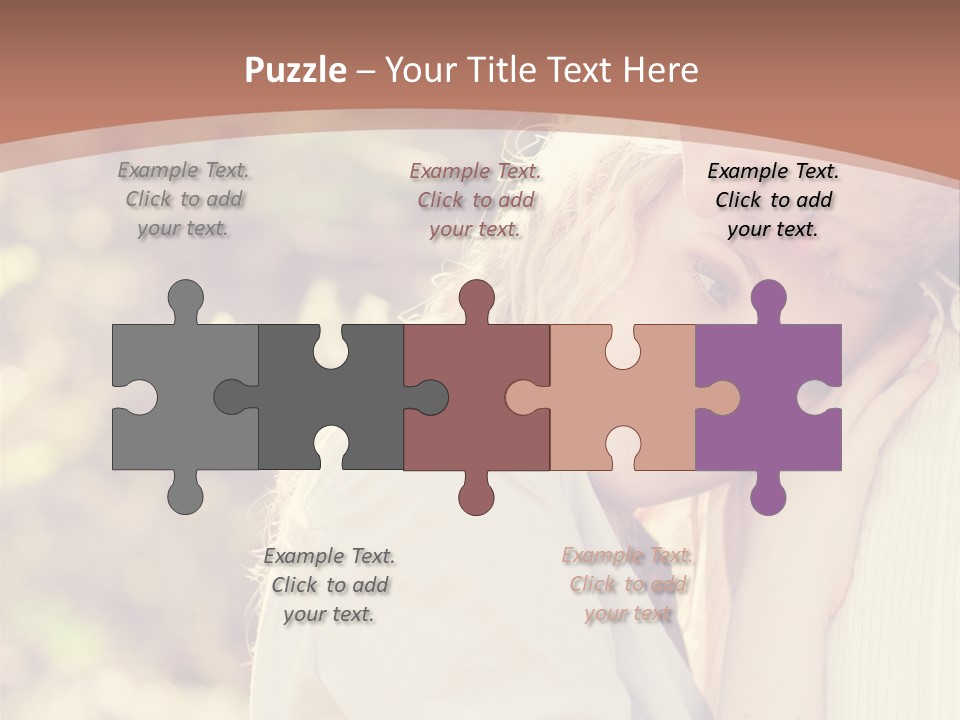A Woman With Blond Hair Is Posing For A Picture PowerPoint Template