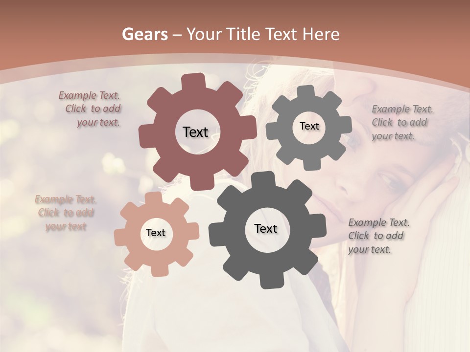 A Woman With Blond Hair Is Posing For A Picture PowerPoint Template