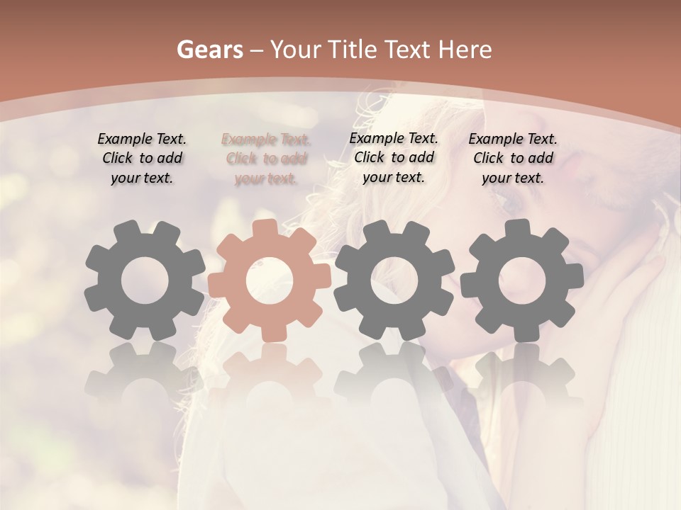 A Woman With Blond Hair Is Posing For A Picture PowerPoint Template