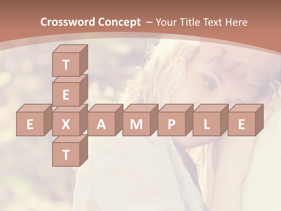 A Woman With Blond Hair Is Posing For A Picture PowerPoint Template