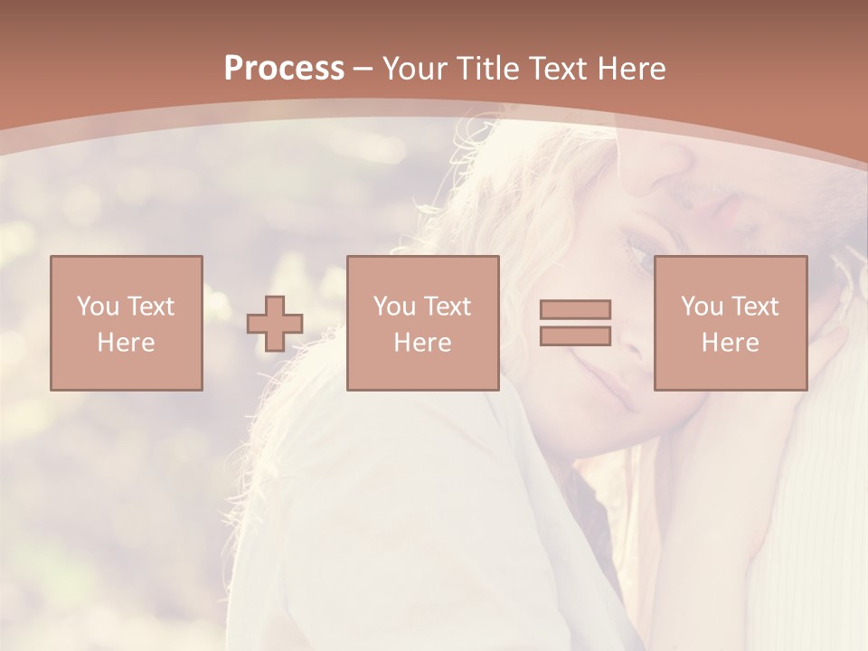 A Woman With Blond Hair Is Posing For A Picture PowerPoint Template