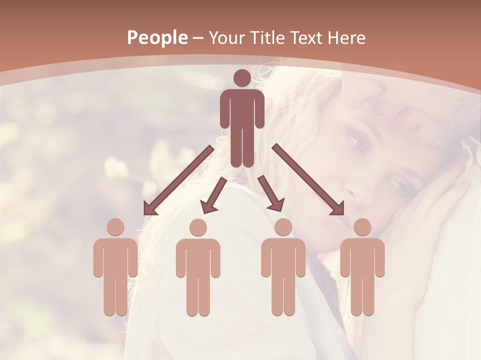 A Woman With Blond Hair Is Posing For A Picture PowerPoint Template