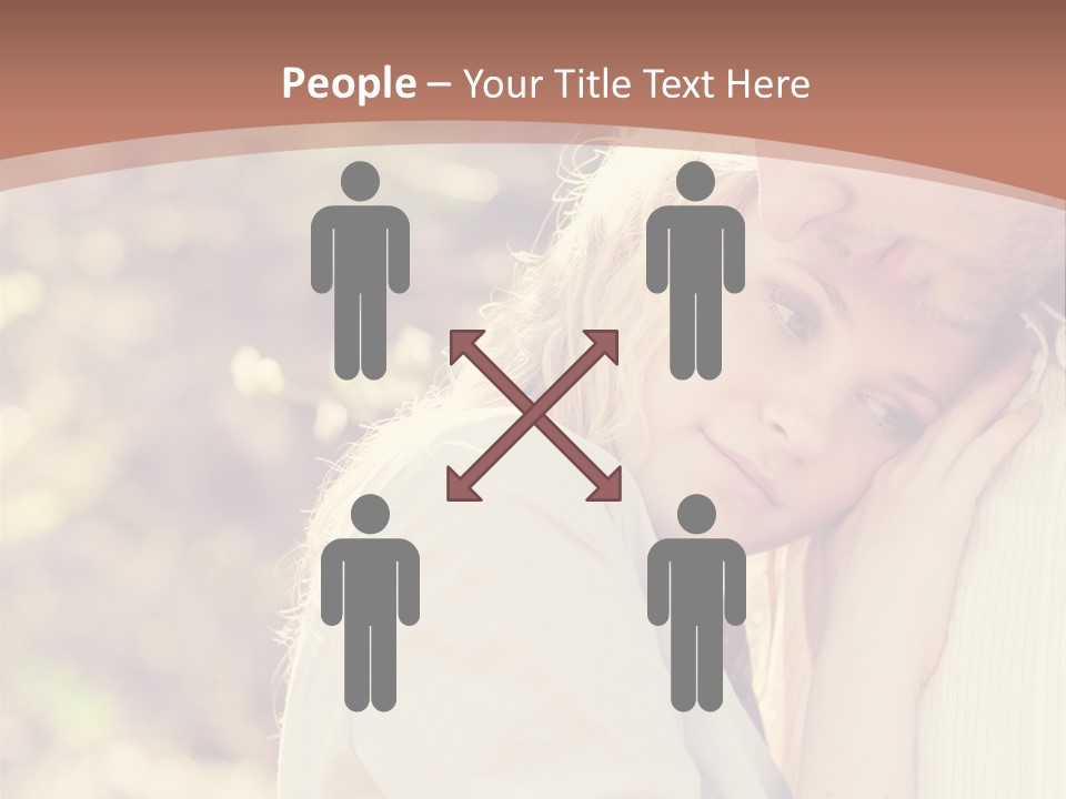 A Woman With Blond Hair Is Posing For A Picture PowerPoint Template