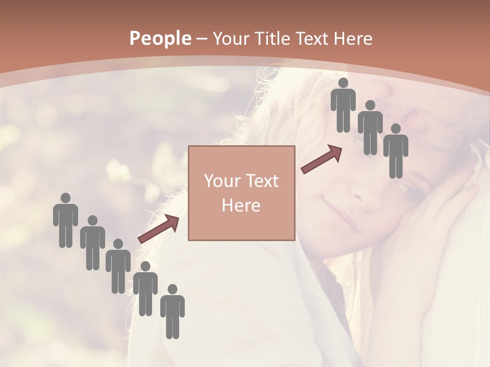 A Woman With Blond Hair Is Posing For A Picture PowerPoint Template